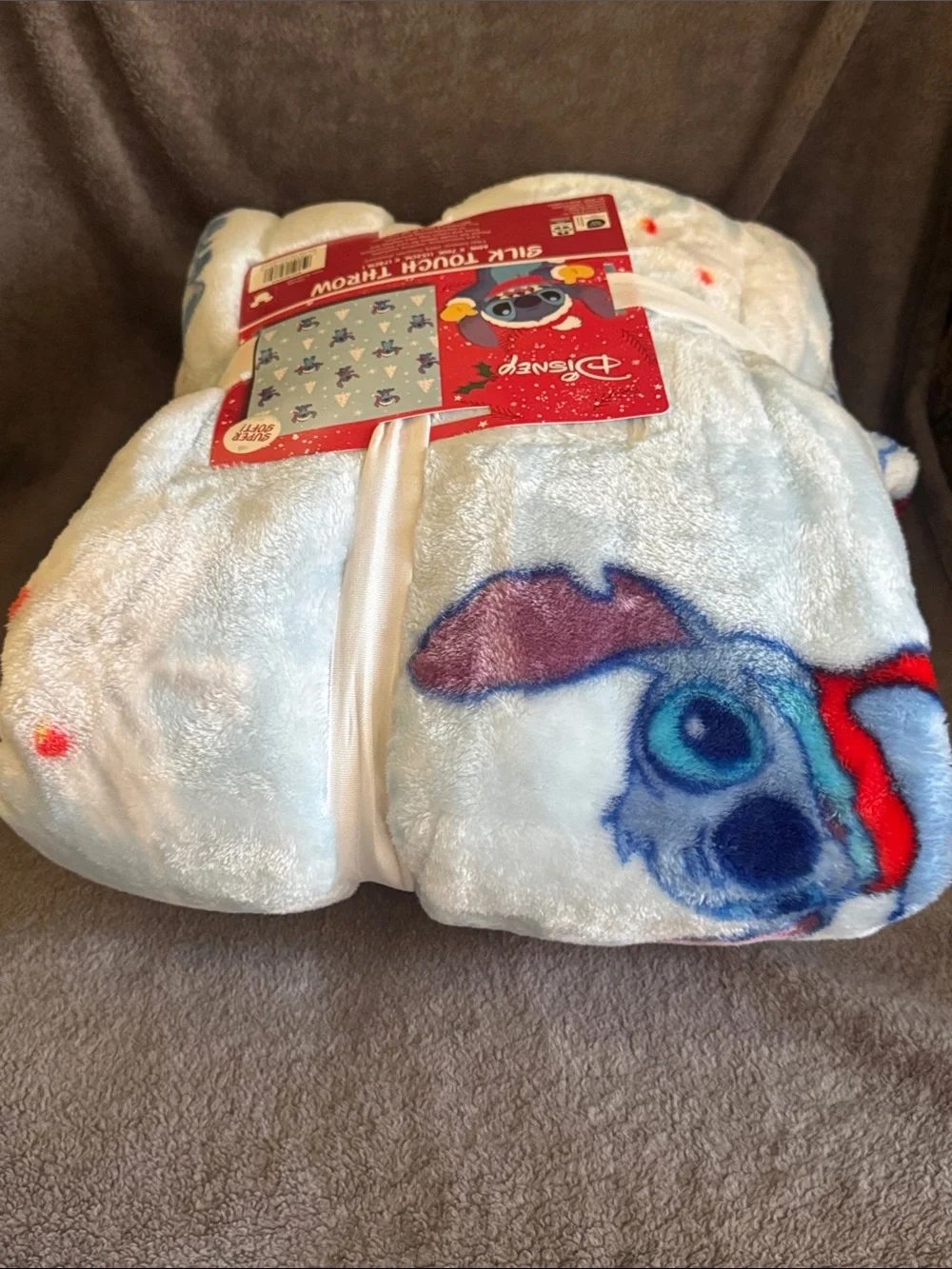 Disney Limited Edition Stitch Silk Touch Throw Blanket - Light Blu